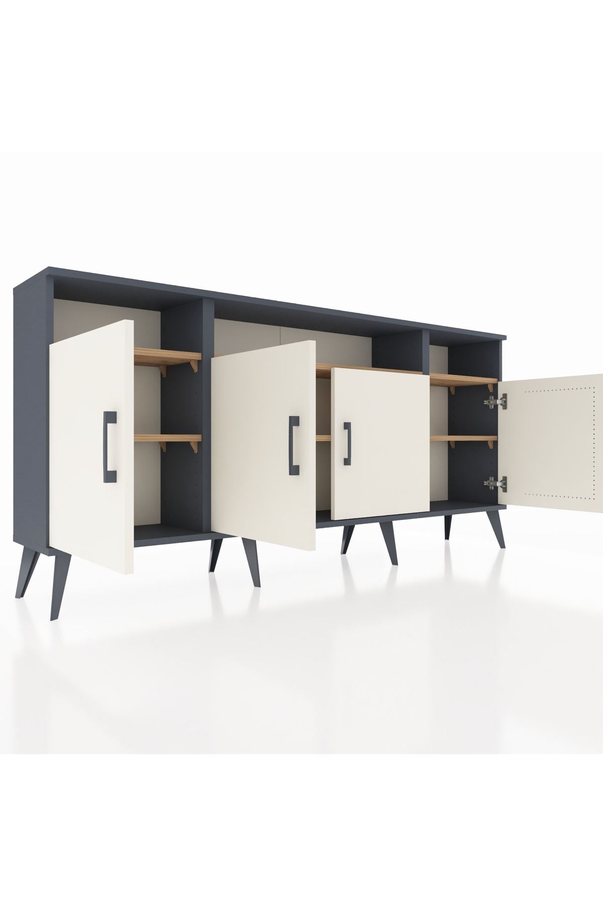Arges Konsol 6 Raflı 4 Kapaklı 176x30x83 - S148M010V15A