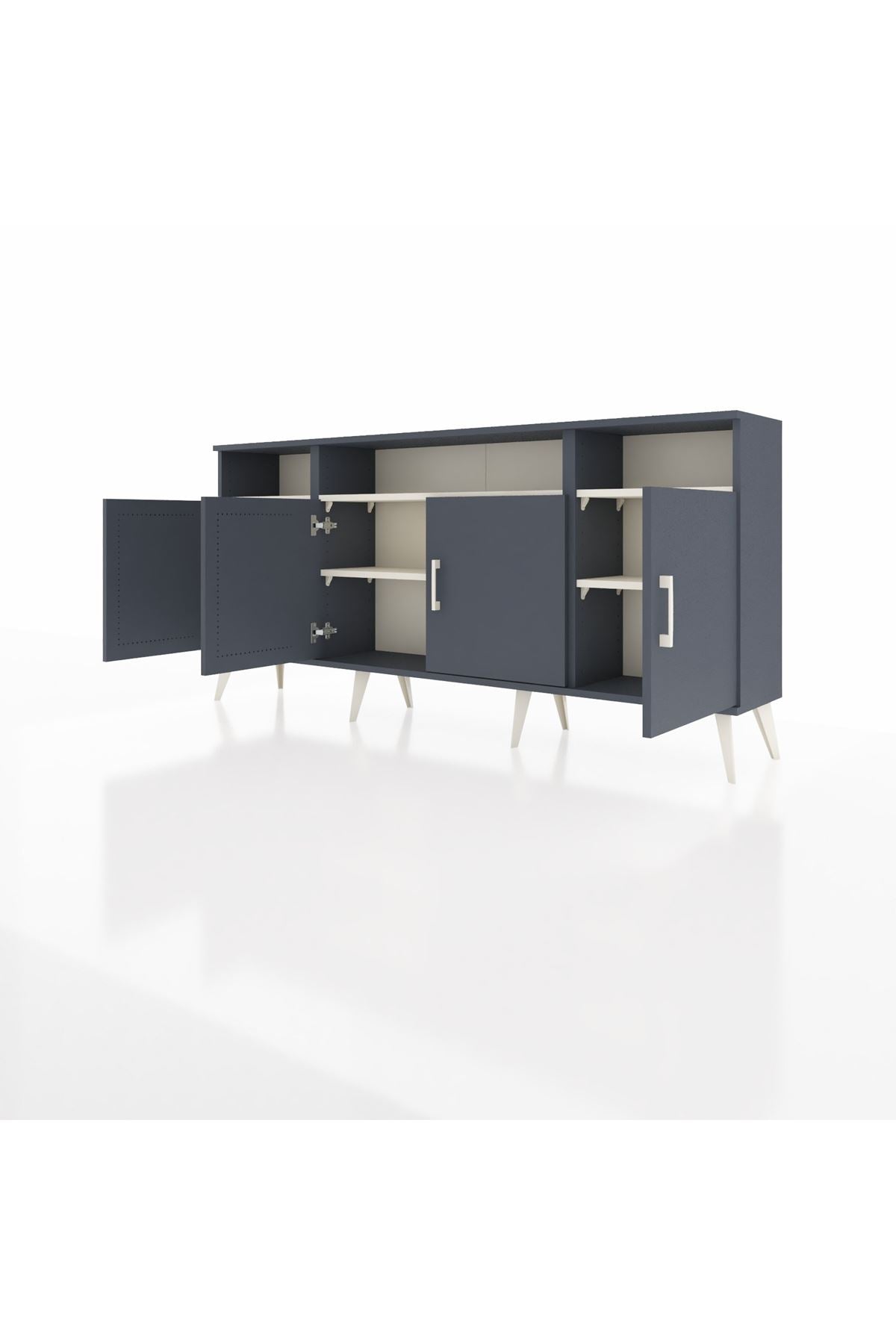 Arges Konsol 6 Raflı 4 Kapaklı 176x30x83 - S148M010V16A