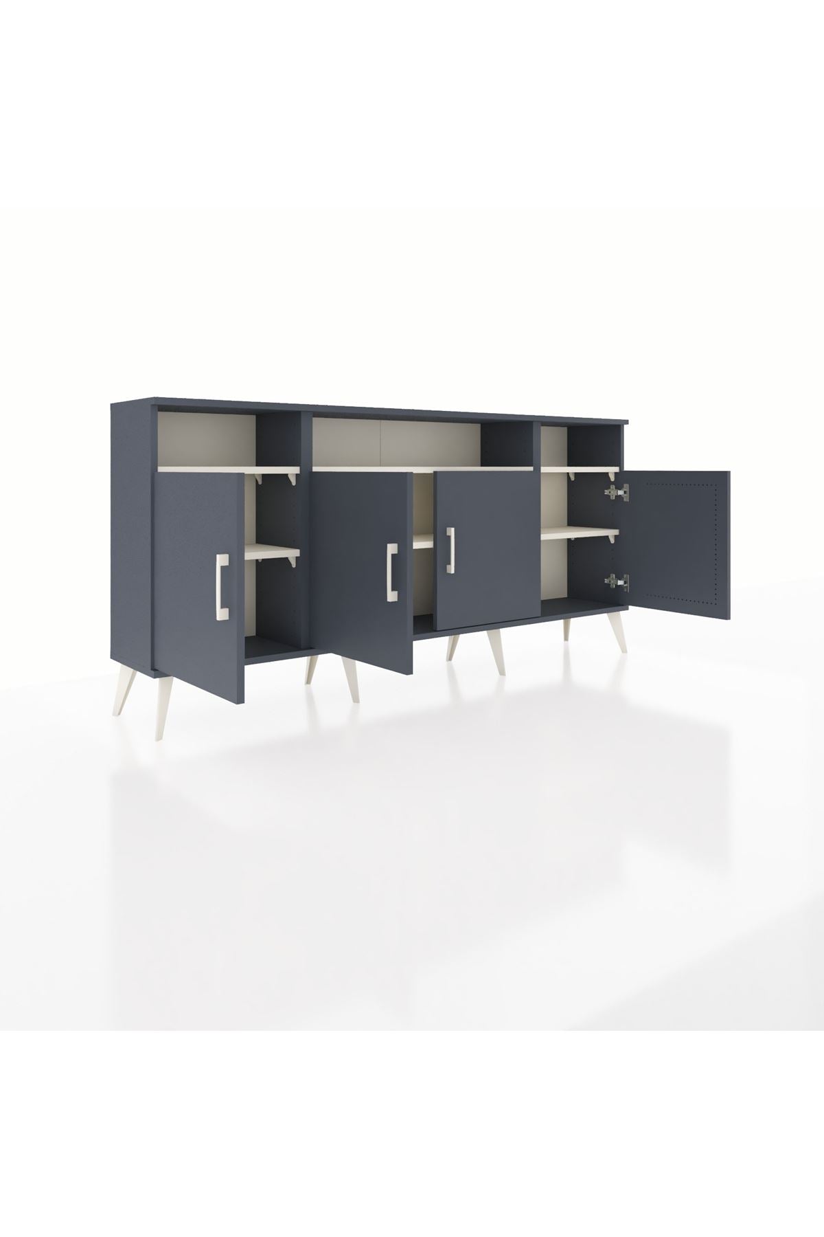 Arges Konsol 6 Raflı 4 Kapaklı 176x30x83 - S148M010V16A