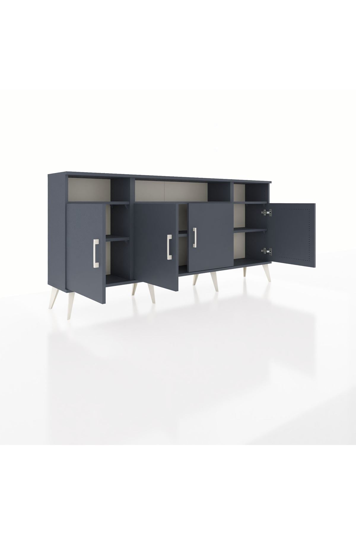 Arges Konsol 6 Raflı 4 Kapaklı 176x30x83 - S148M010V17A