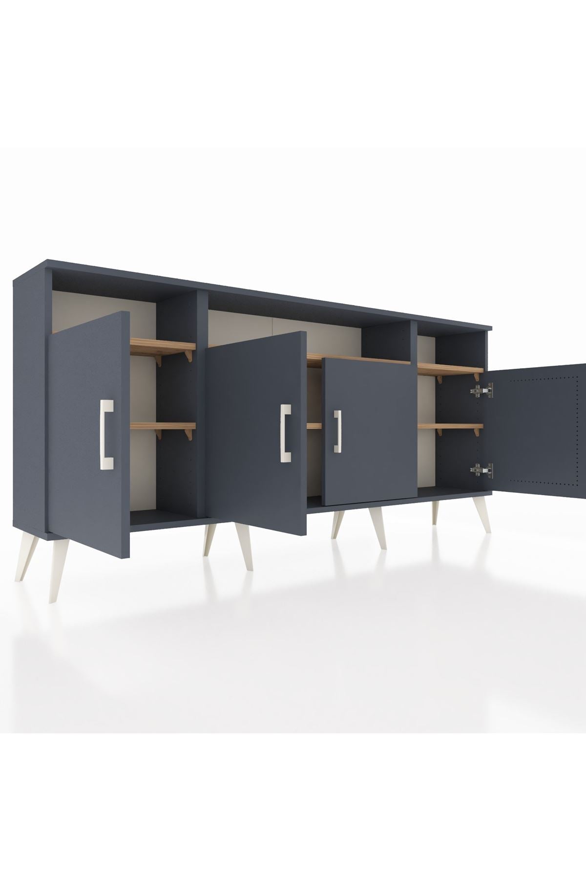 Arges Konsol 6 Raflı 4 Kapaklı 176x30x83 - S148M010V18A