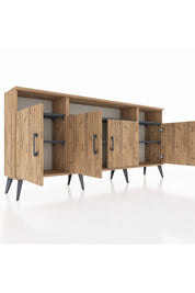 Arges Konsol 6 Raflı 4 Kapaklı 176x30x83 - S148M010V20A
