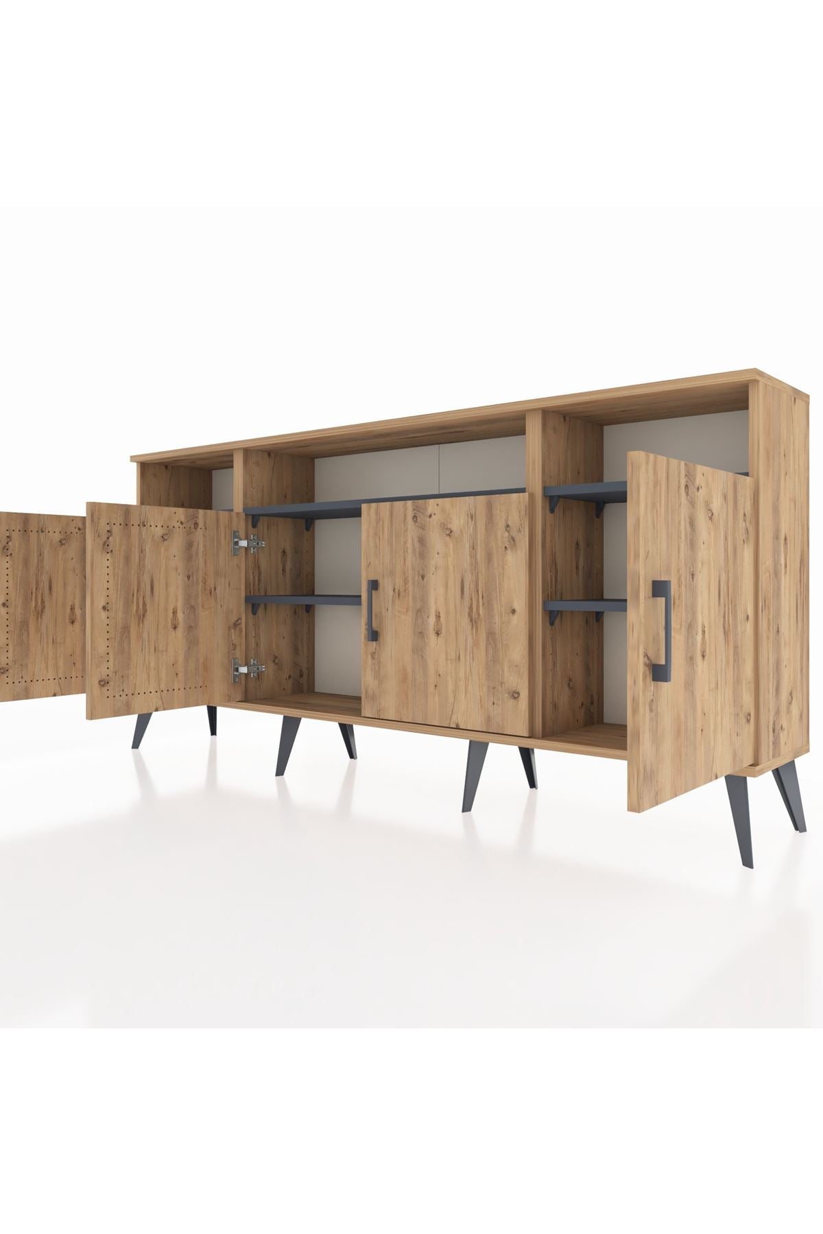 Arges Konsol 6 Raflı 4 Kapaklı 176x30x83 - S148M010V20A