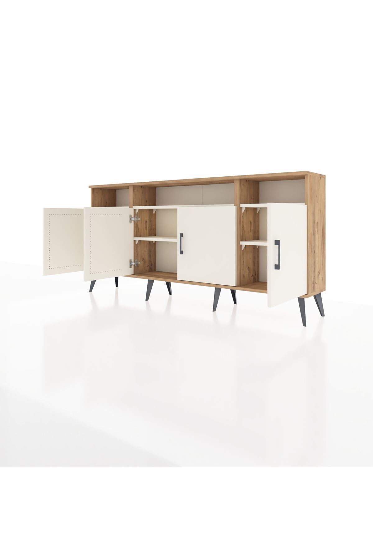 Arges Konsol 6 Raflı 4 Kapaklı 176x30x83 - S148M010V22A