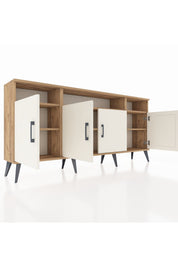 Arges Konsol 6 Raflı 4 Kapaklı 176x30x83 - S148M010V24A