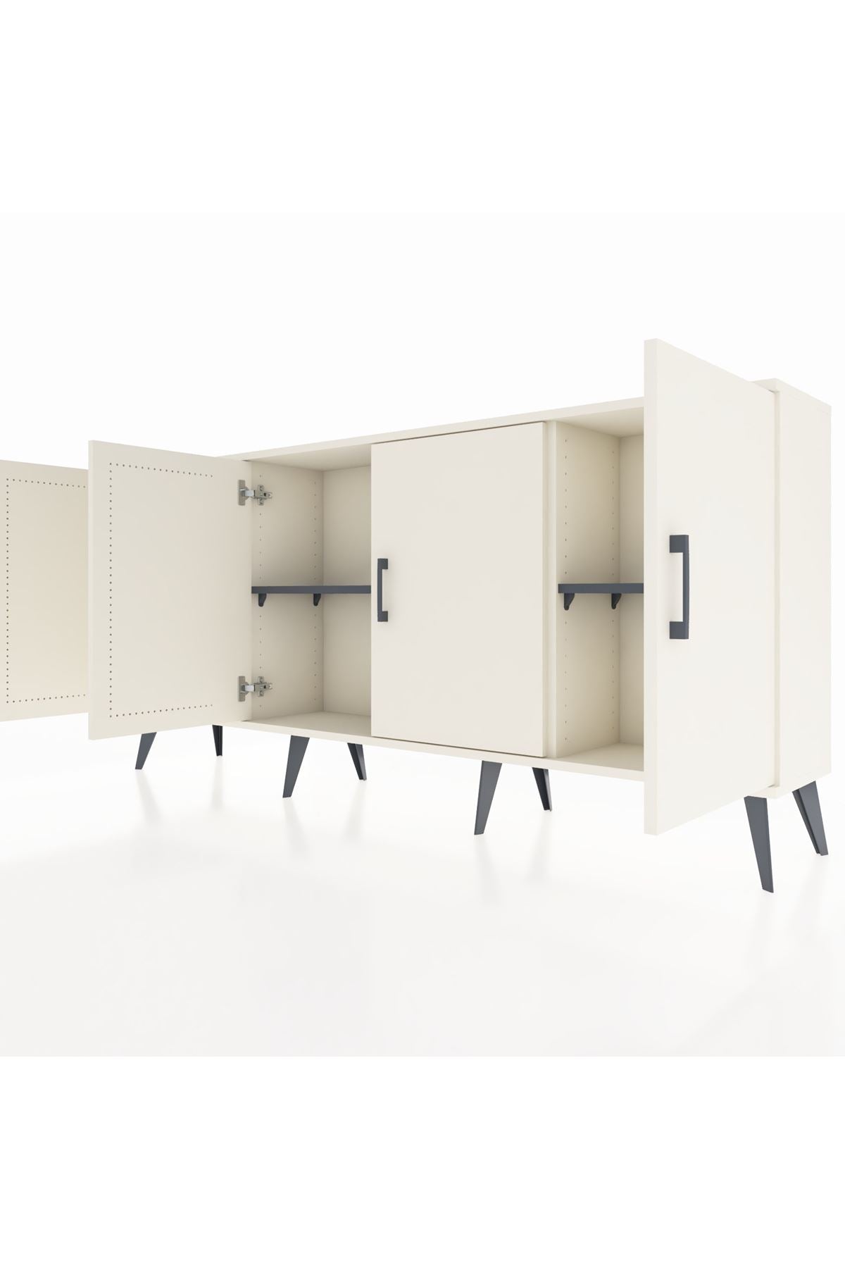 Arges Konsol 3 Raflı 4 Kapaklı 176x30x83 - S148M011V05A
