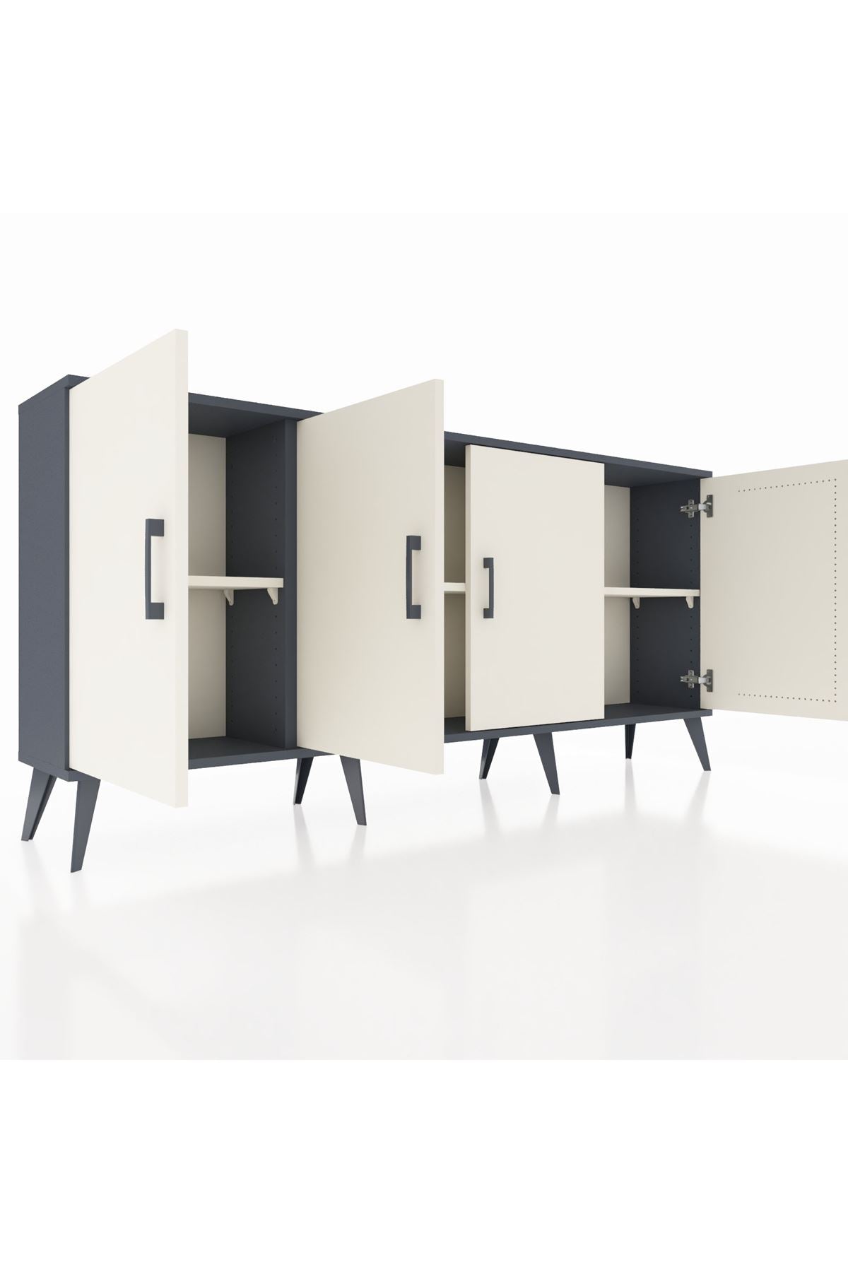 Arges Konsol 3 Raflı 4 Kapaklı 176x30x83 - S148M011V13A
