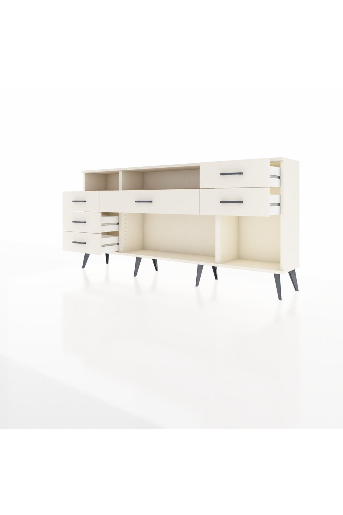 Arges Konsol 2 Raflı 6 Çekmeceli 176x30x83 - S148M012V01A