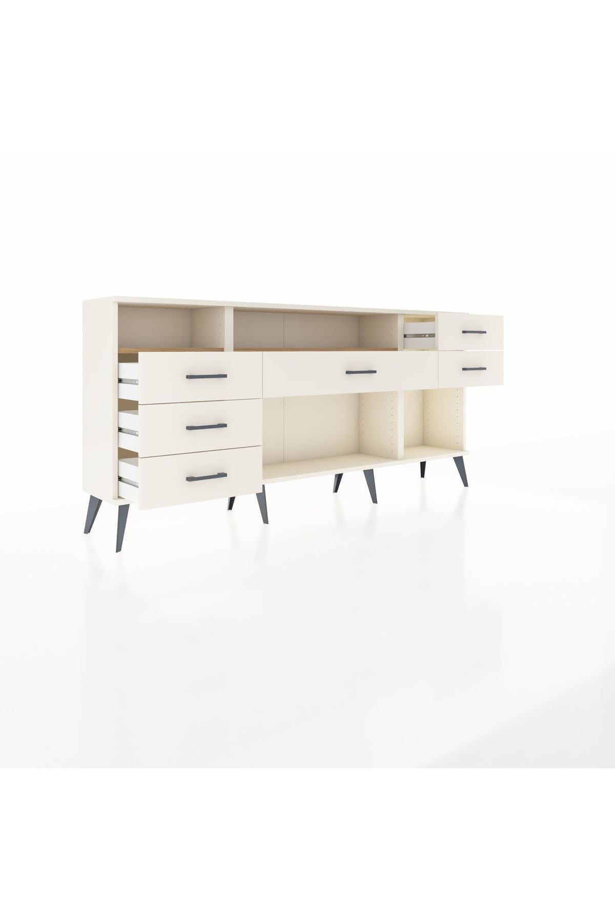 Arges Konsol 2 Raflı 6 Çekmeceli 176x30x83 - S148M012V01A