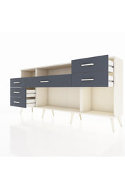 Arges Konsol 2 Raflı 6 Çekmeceli 176x30x83 - S148M012V02A