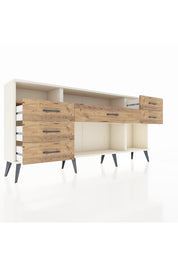 Arges Konsol 2 Raflı 6 Çekmeceli 176x30x83 - S148M012V03A