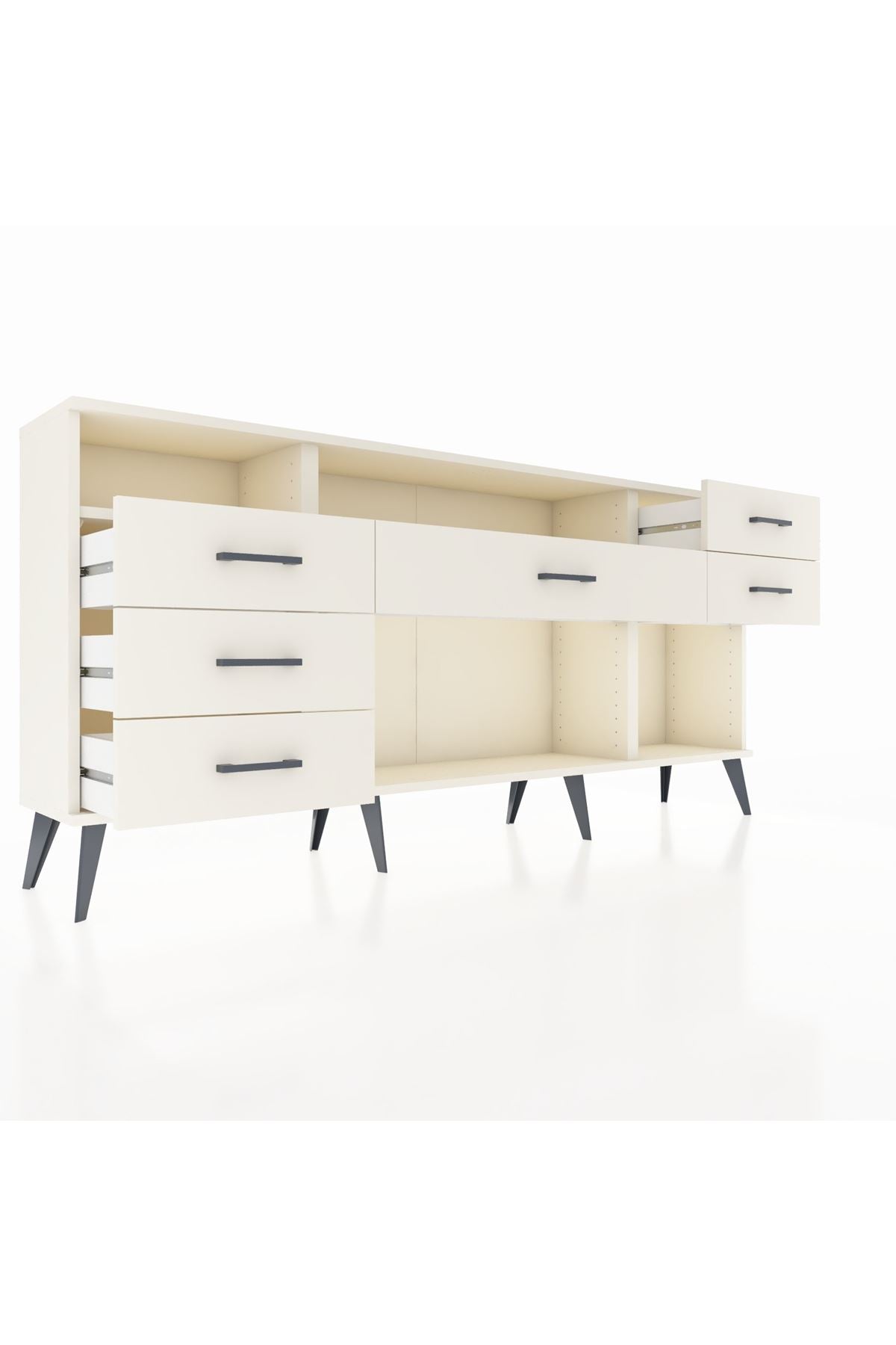 Arges Konsol 2 Raflı 6 Çekmeceli 176x30x83 - S148M012V04A