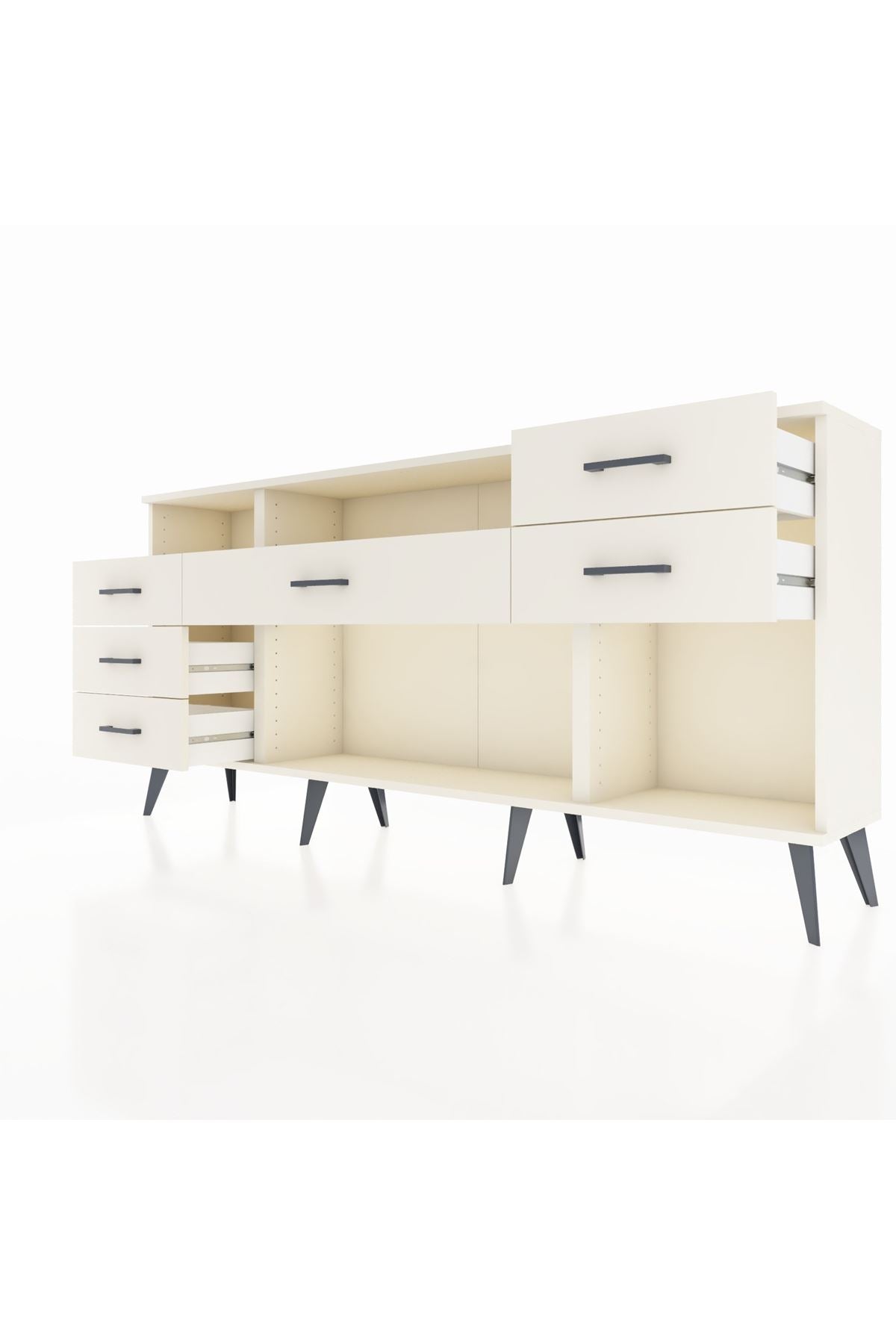 Arges Konsol 2 Raflı 6 Çekmeceli 176x30x83 - S148M012V04A