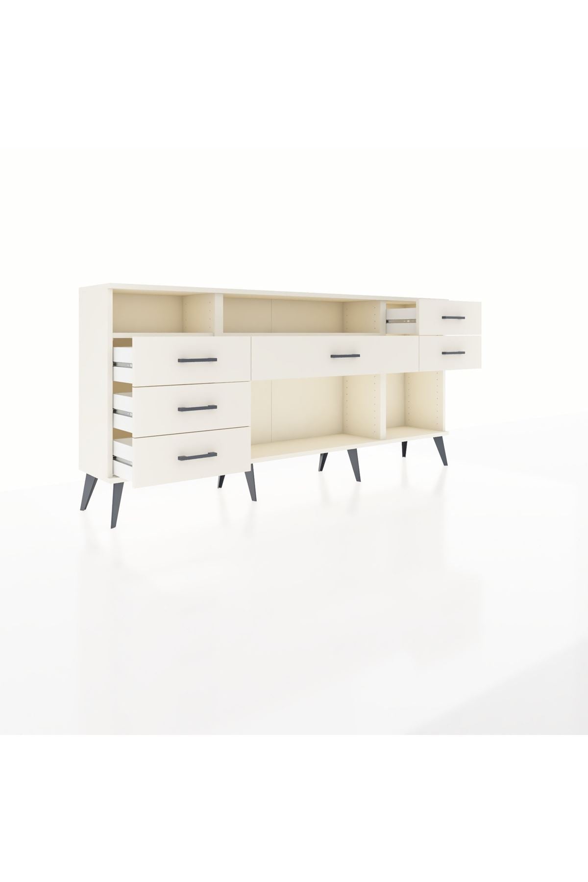 Arges Konsol 2 Raflı 6 Çekmeceli 176x30x83 - S148M012V04A