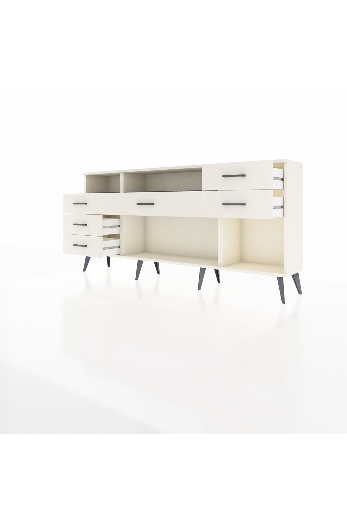 Arges Konsol 2 Raflı 6 Çekmeceli 176x30x83 - S148M012V07A