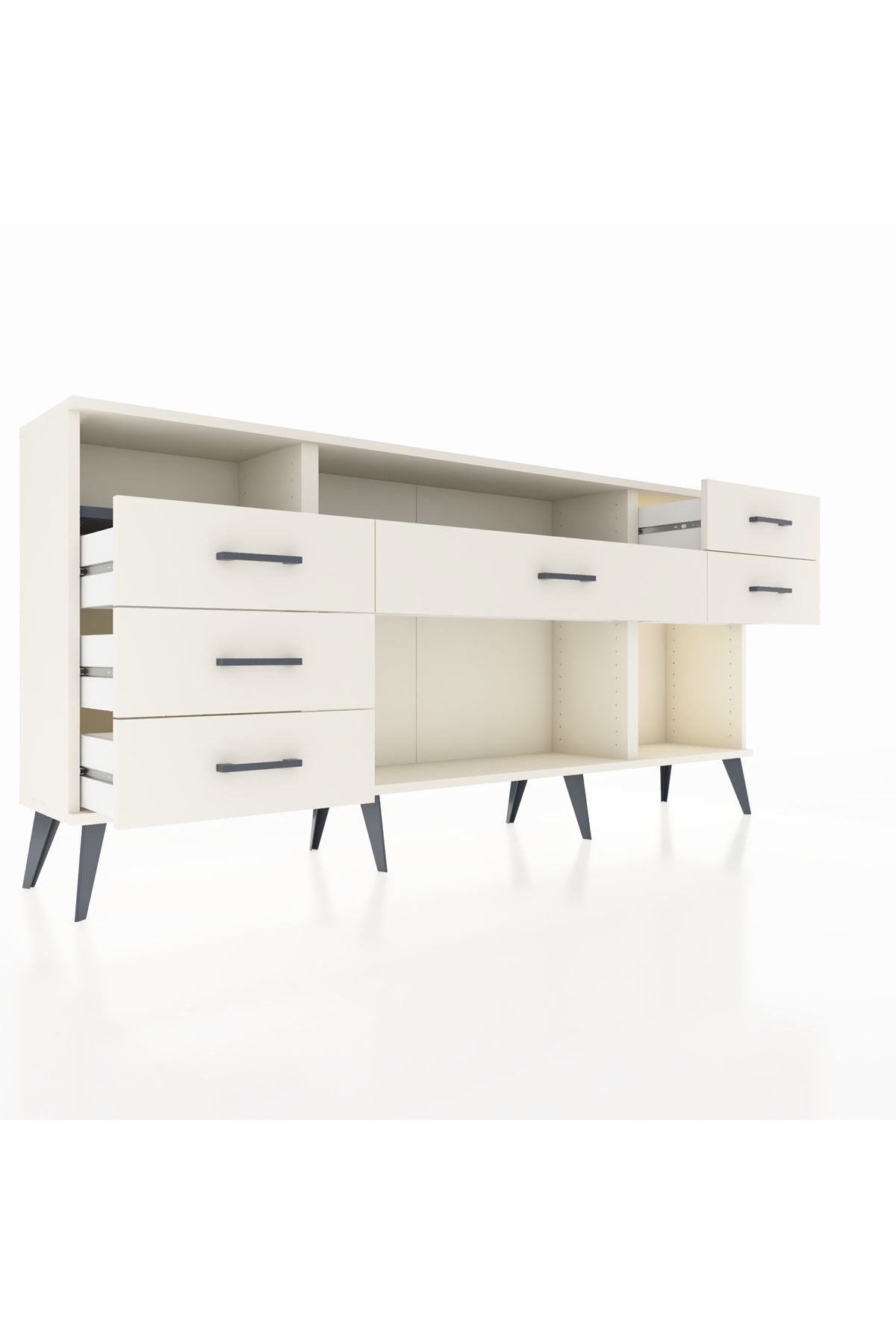 Arges Konsol 2 Raflı 6 Çekmeceli 176x30x83 - S148M012V07A