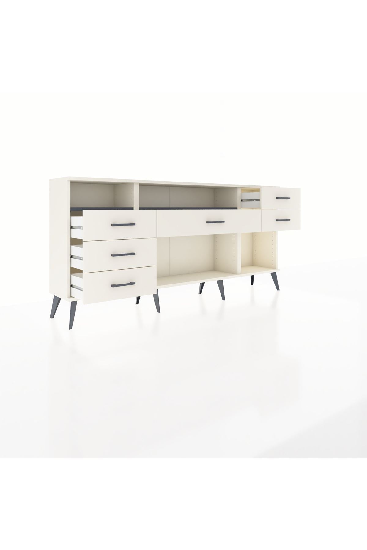 Arges Konsol 2 Raflı 6 Çekmeceli 176x30x83 - S148M012V07A