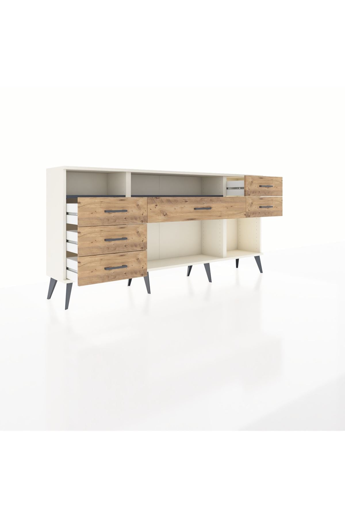 Arges Konsol 2 Raflı 6 Çekmeceli 176x30x83 - S148M012V09A