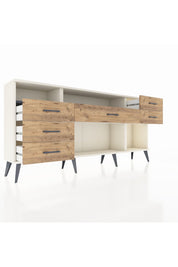 Arges Konsol 2 Raflı 6 Çekmeceli 176x30x83 - S148M012V09A