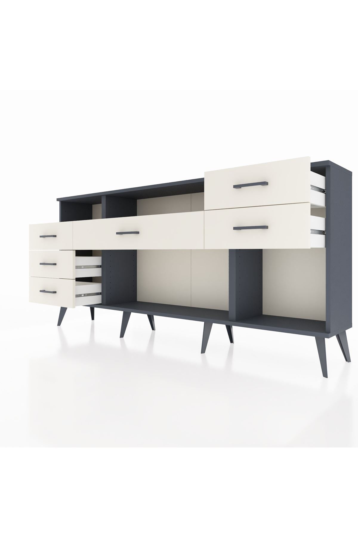 Arges Konsol 2 Raflı 6 Çekmeceli 176x30x83 - S148M012V10A