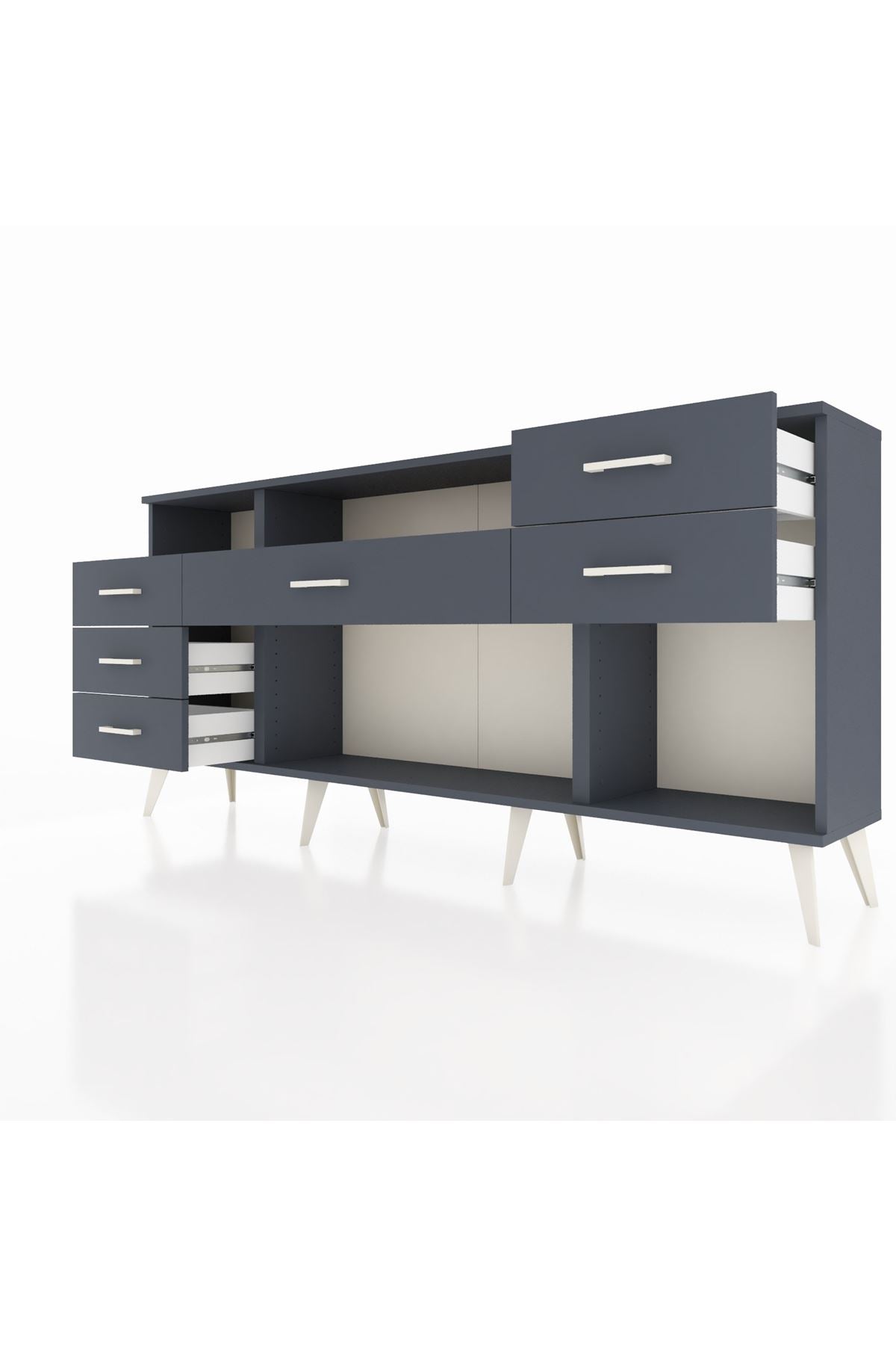 Arges Konsol 2 Raflı 6 Çekmeceli 176x30x83 - S148M012V11A