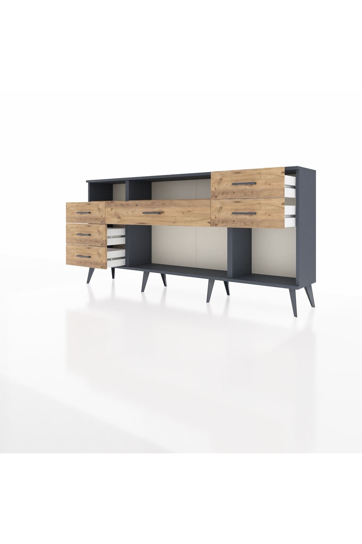 Arges Konsol 2 Raflı 6 Çekmeceli 176x30x83 - S148M012V12A