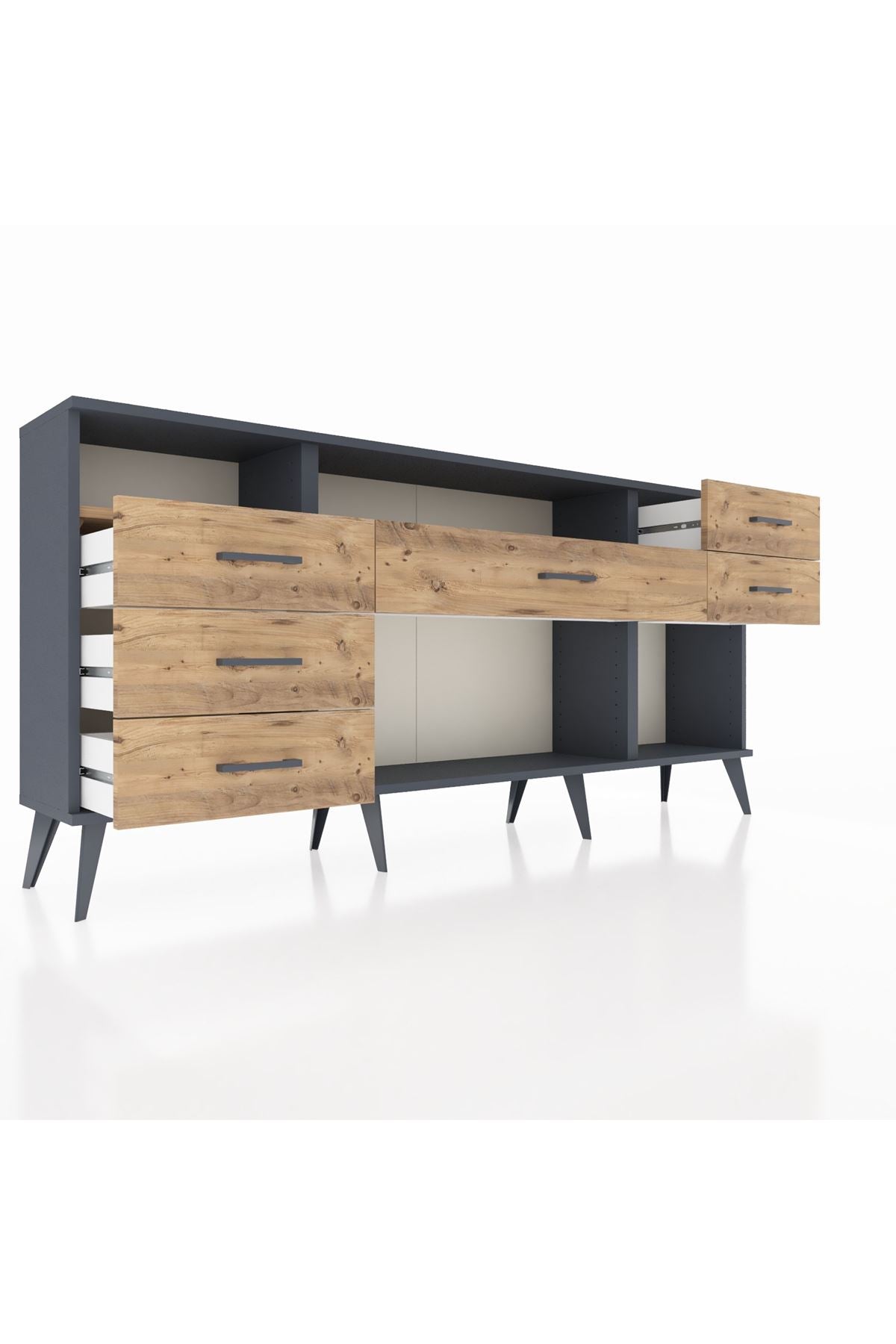 Arges Konsol 2 Raflı 6 Çekmeceli 176x30x83 - S148M012V12A