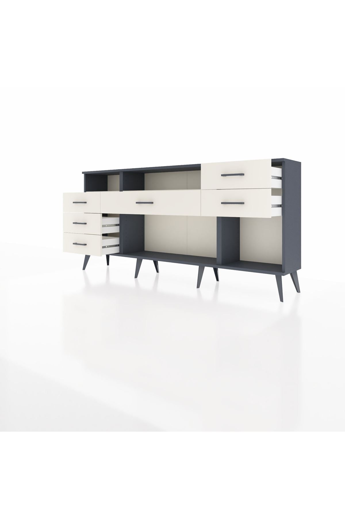 Arges Konsol 2 Raflı 6 Çekmeceli 176x30x83 - S148M012V13A