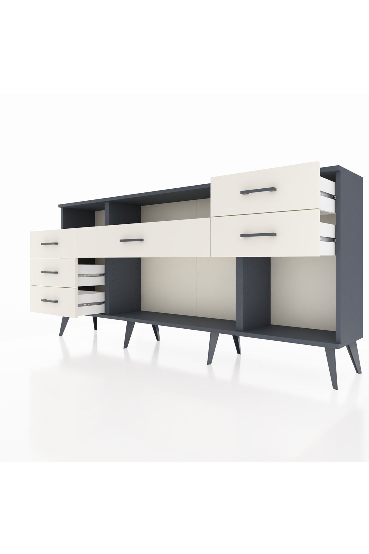 Arges Konsol 2 Raflı 6 Çekmeceli 176x30x83 - S148M012V13A