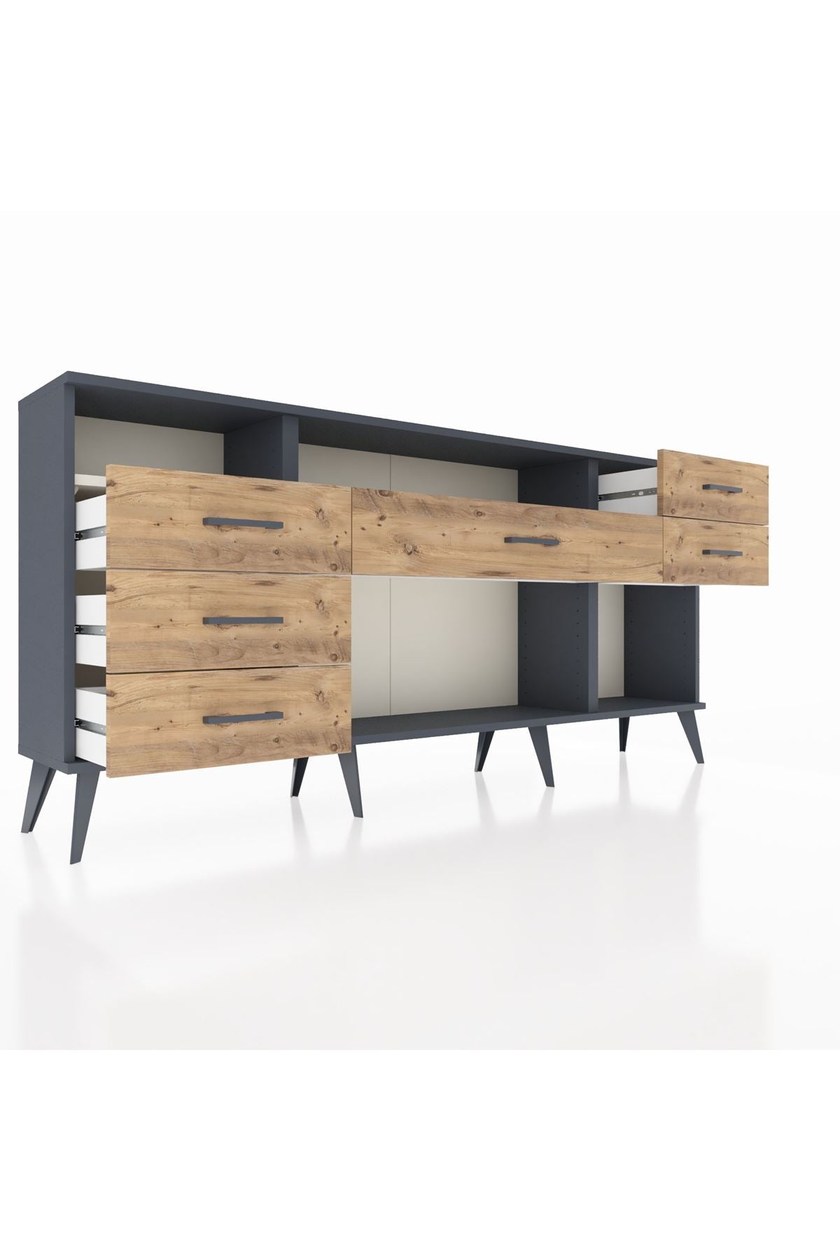 Arges Konsol 2 Raflı 6 Çekmeceli 176x30x83 - S148M012V15A