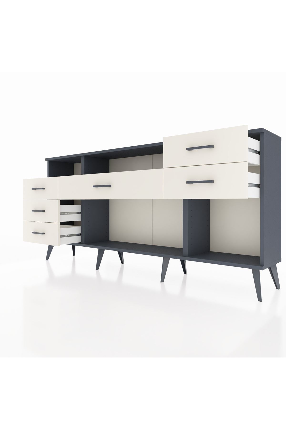 Arges Konsol 2 Raflı 6 Çekmeceli 176x30x83 - S148M012V16A