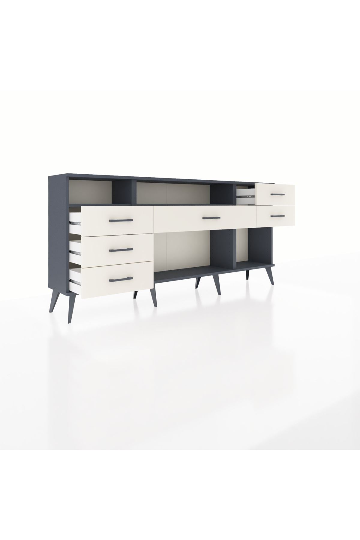 Arges Konsol 2 Raflı 6 Çekmeceli 176x30x83 - S148M012V16A