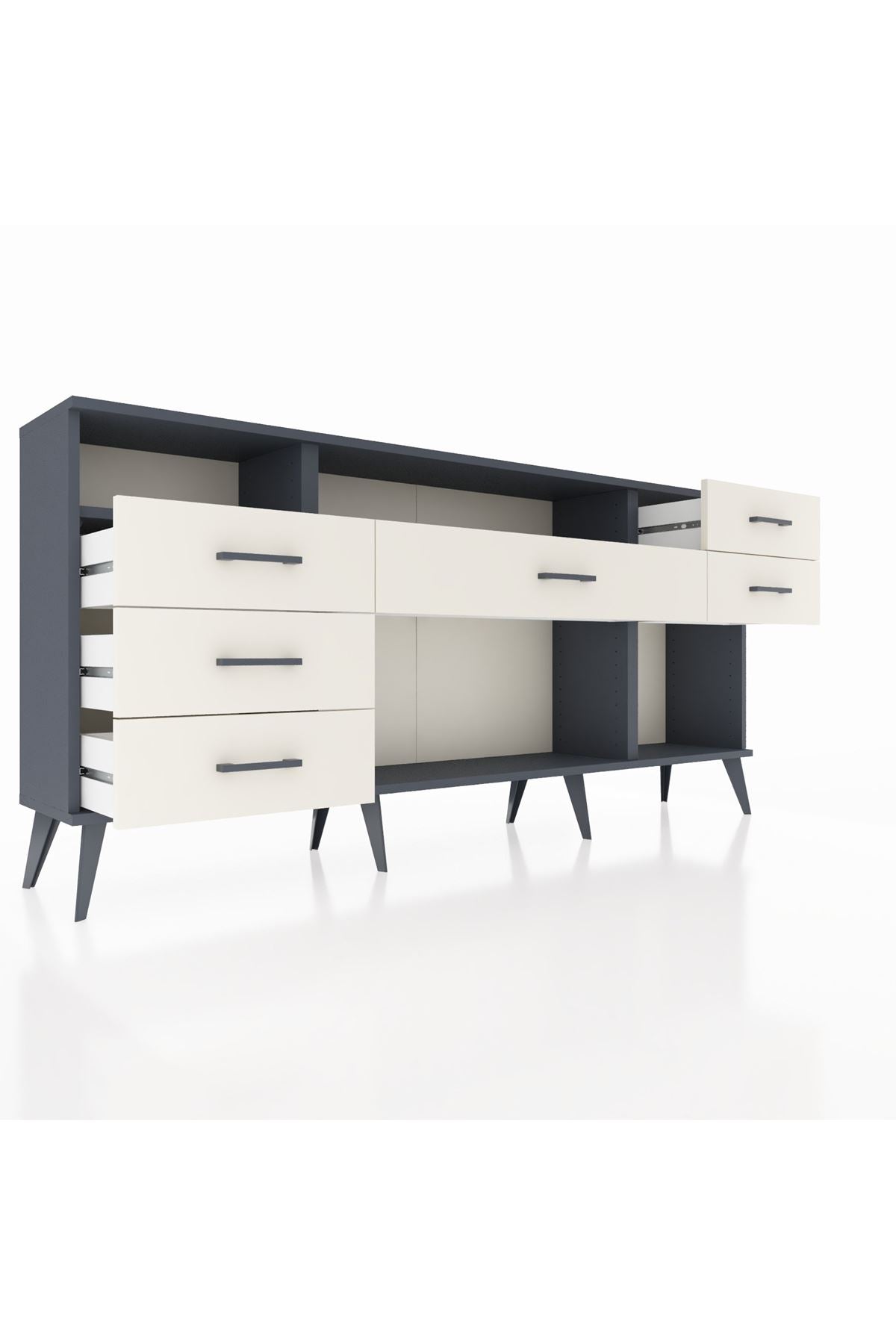 Arges Konsol 2 Raflı 6 Çekmeceli 176x30x83 - S148M012V16A