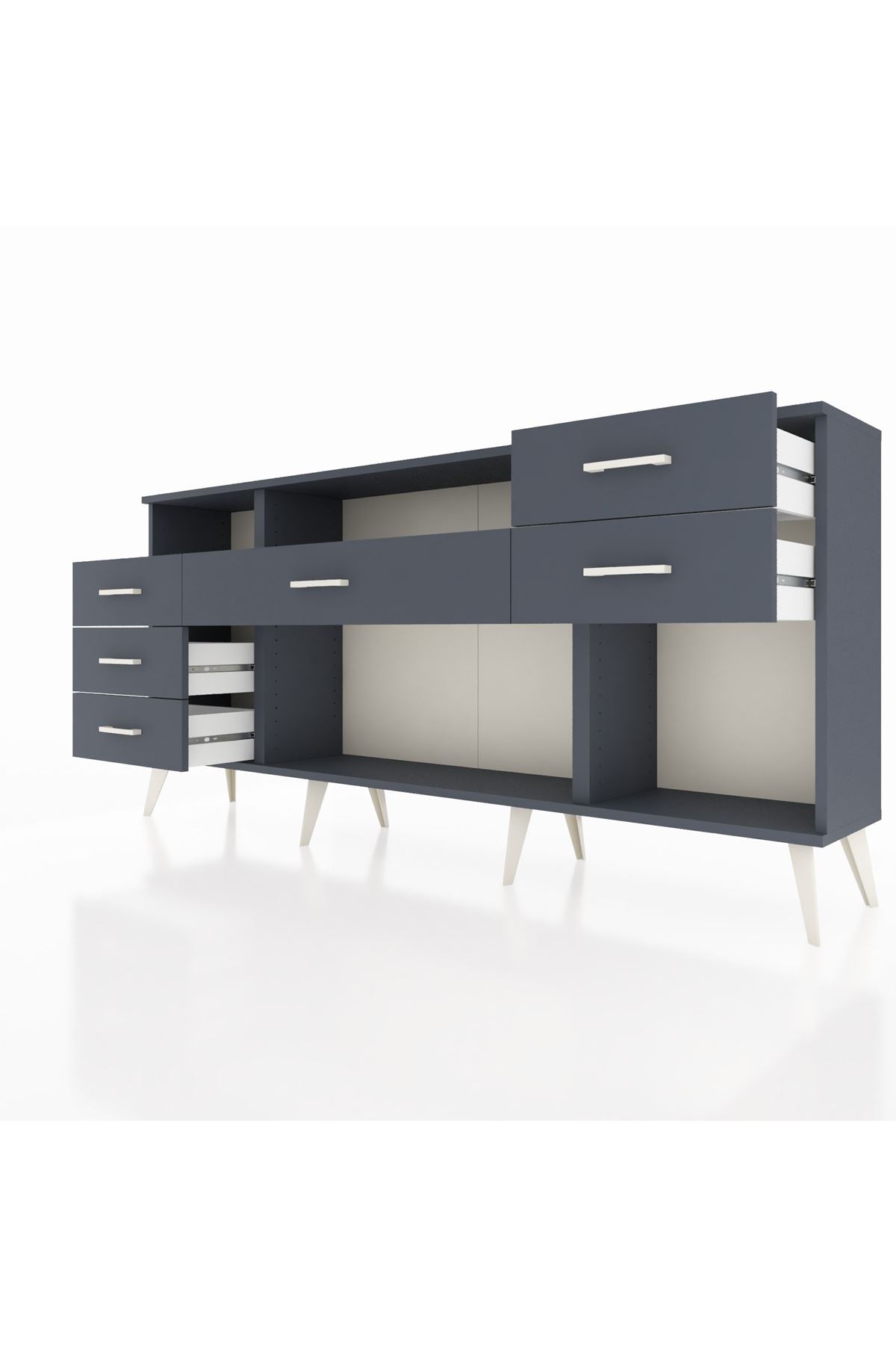 Arges Konsol 2 Raflı 6 Çekmeceli 176x30x83 - S148M012V17A