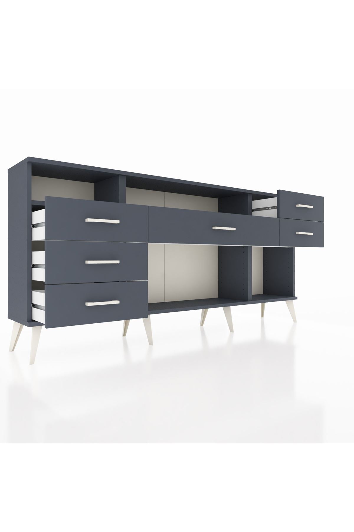 Arges Konsol 2 Raflı 6 Çekmeceli 176x30x83 - S148M012V17A