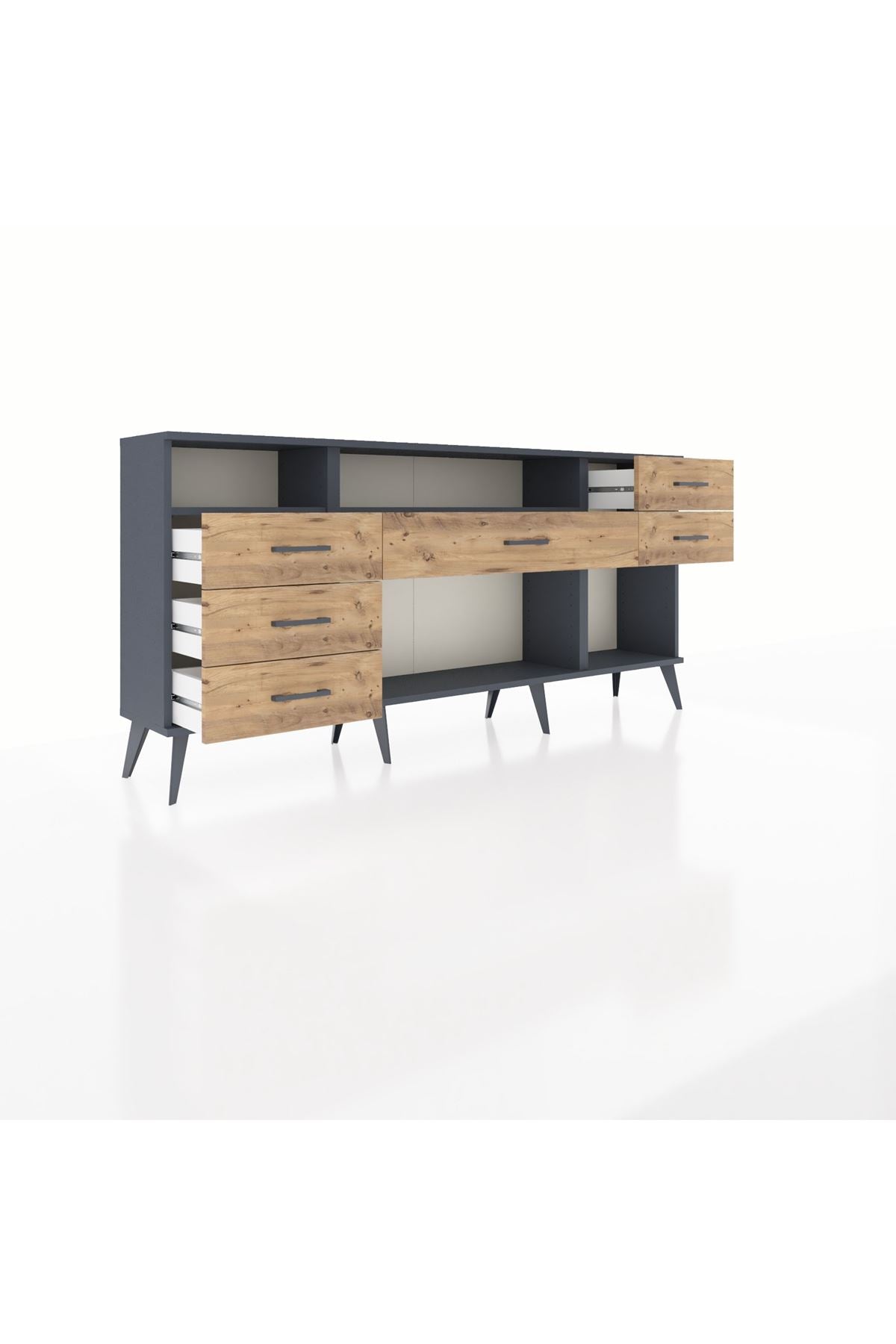 Arges Konsol 2 Raflı 6 Çekmeceli 176x30x83 - S148M012V18A