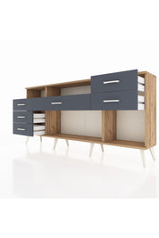 Arges Konsol 2 Raflı 6 Çekmeceli 176x30x83 - S148M012V20A