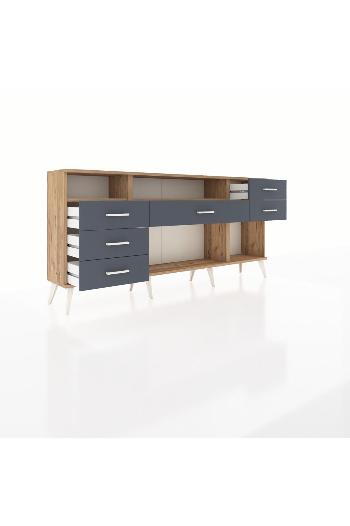 Arges Konsol 2 Raflı 6 Çekmeceli 176x30x83 - S148M012V20A