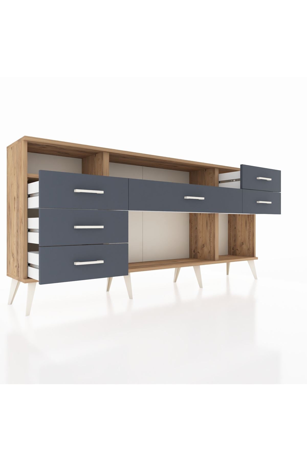 Arges Konsol 2 Raflı 6 Çekmeceli 176x30x83 - S148M012V20A