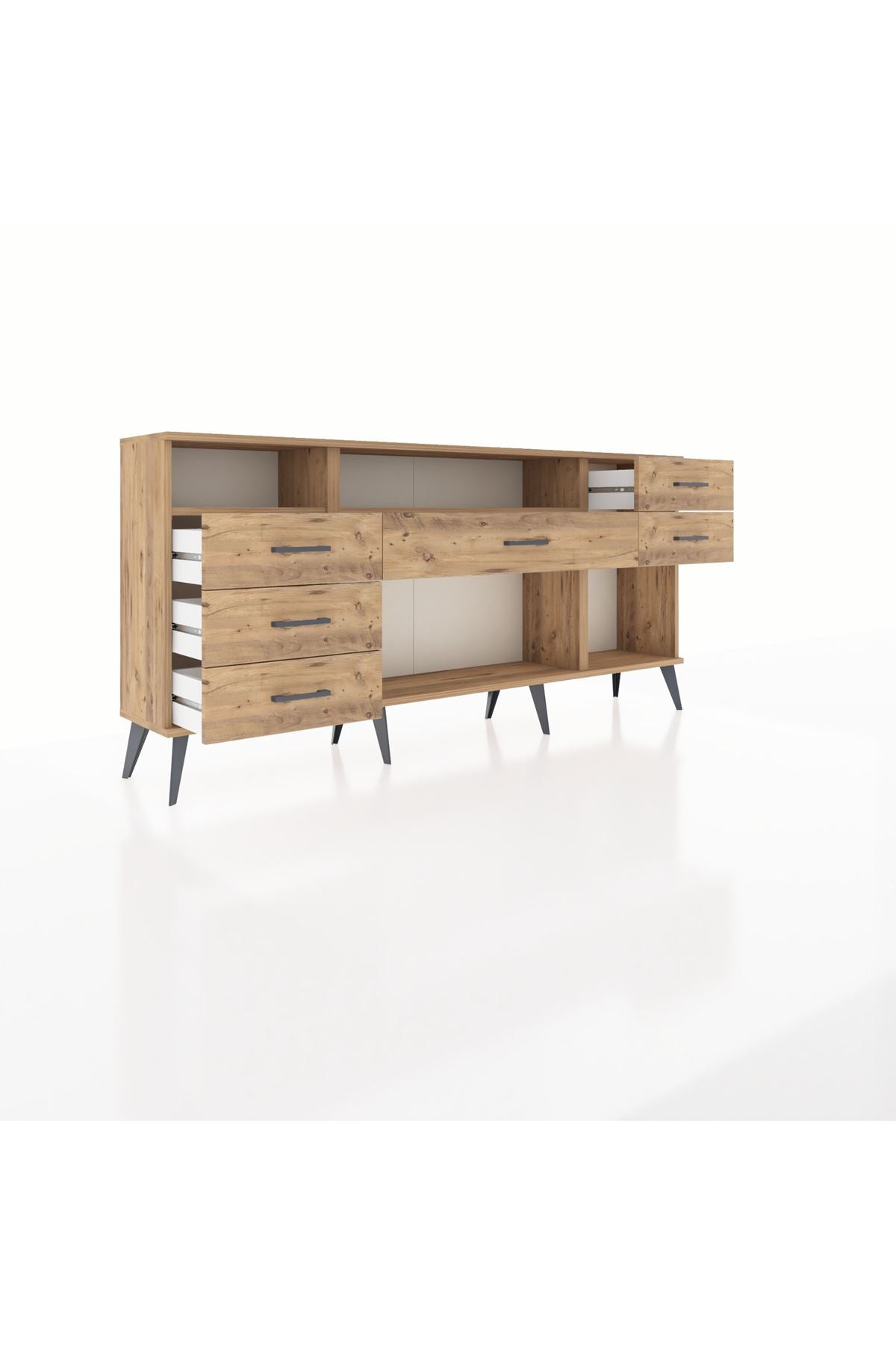 Arges Konsol 2 Raflı 6 Çekmeceli 176x30x83 - S148M012V21A