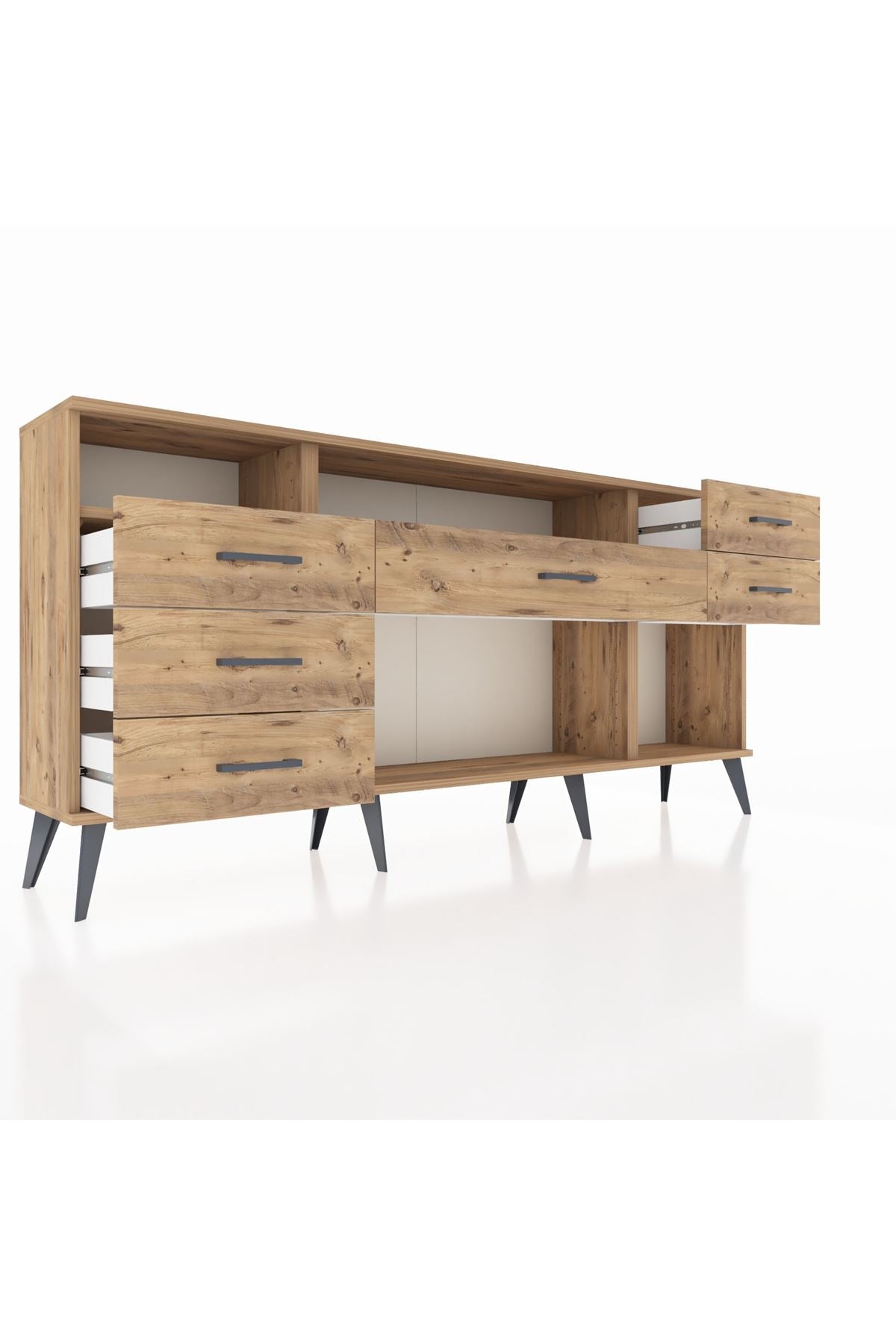 Arges Konsol 2 Raflı 6 Çekmeceli 176x30x83 - S148M012V21A