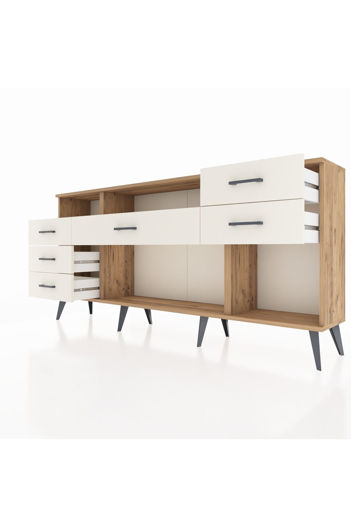 Arges Konsol 2 Raflı 6 Çekmeceli 176x30x83 - S148M012V22A