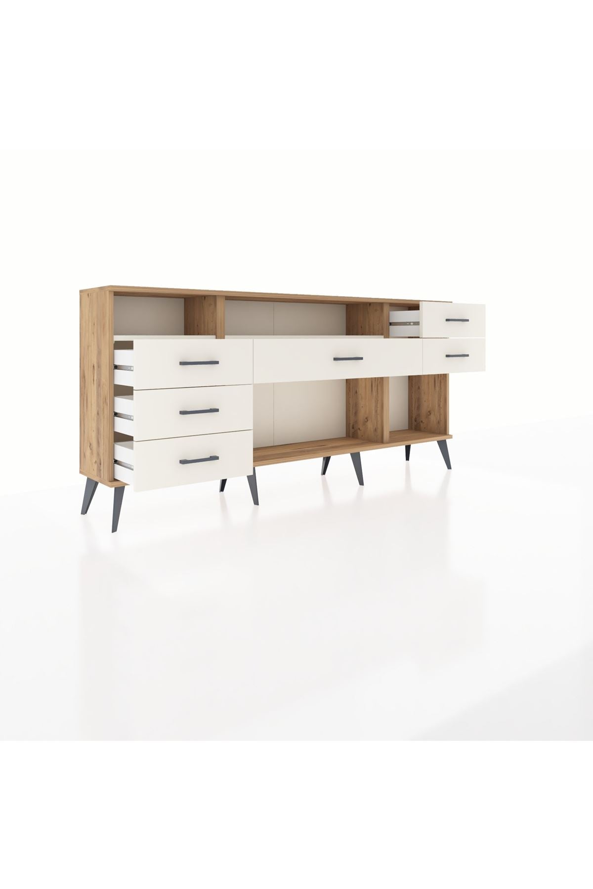 Arges Konsol 2 Raflı 6 Çekmeceli 176x30x83 - S148M012V22A