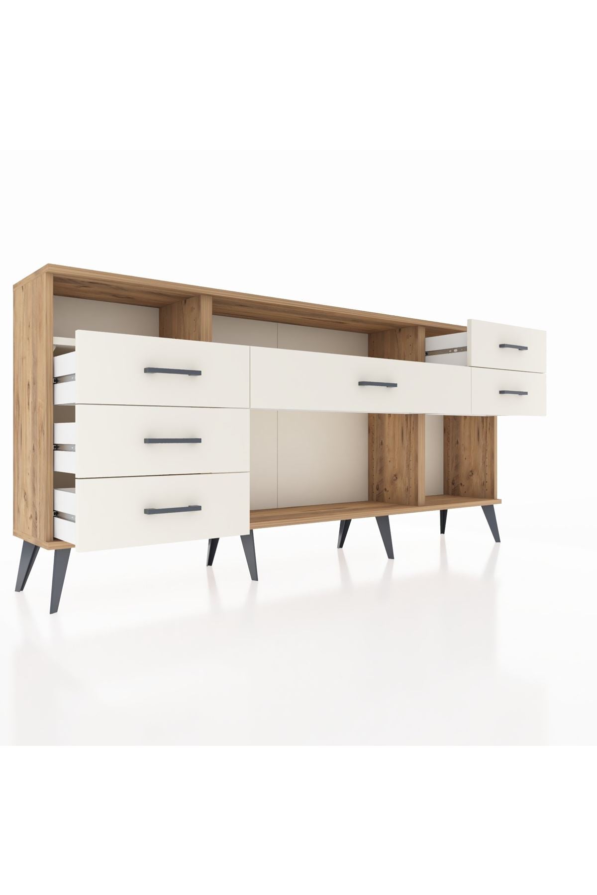 Arges Konsol 2 Raflı 6 Çekmeceli 176x30x83 - S148M012V22A