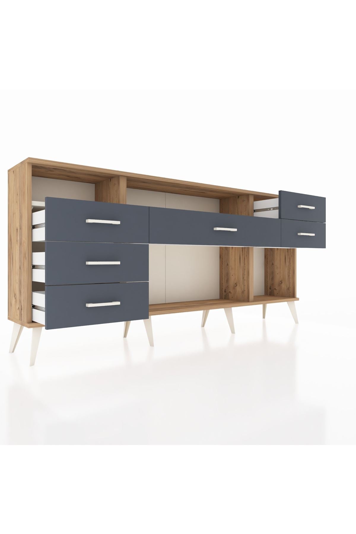 Arges Konsol 2 Raflı 6 Çekmeceli 176x30x83 - S148M012V23A