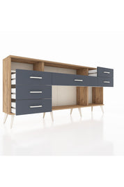 Arges Konsol 2 Raflı 6 Çekmeceli 176x30x83 - S148M012V23A