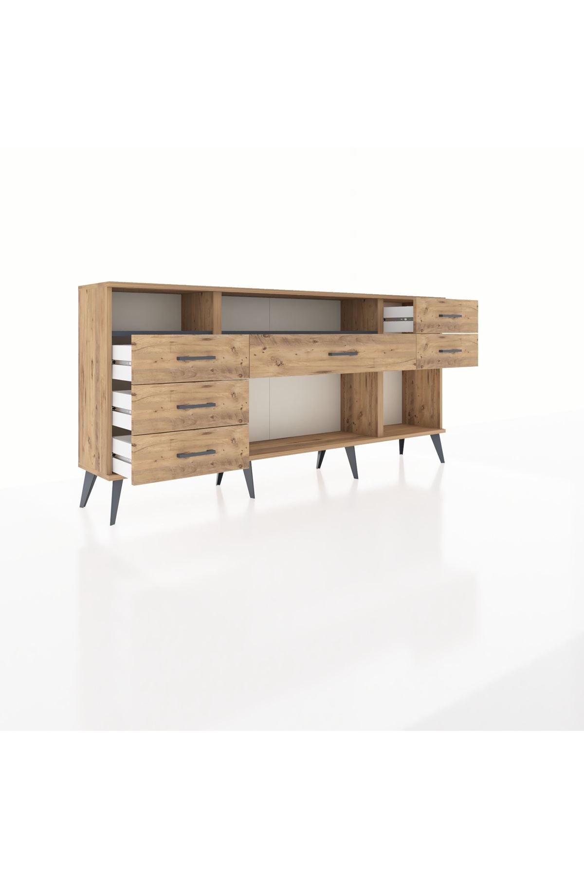 Arges Konsol 2 Raflı 6 Çekmeceli 176x30x83 - S148M012V27A