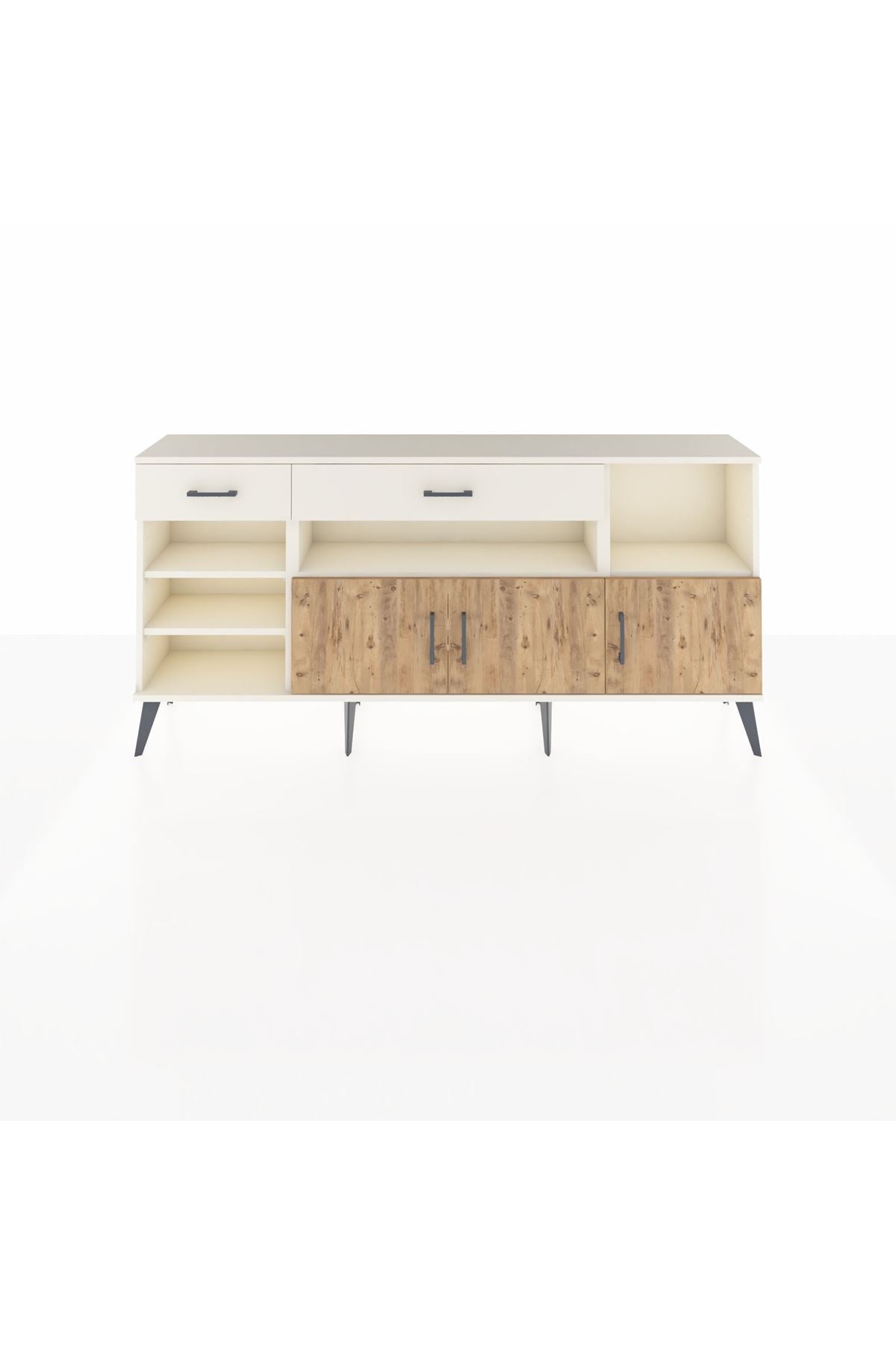 Arges Konsol 5 Raflı 2 Çekmeceli 3 Kapaklı 176x30x83 - S148M013V01A