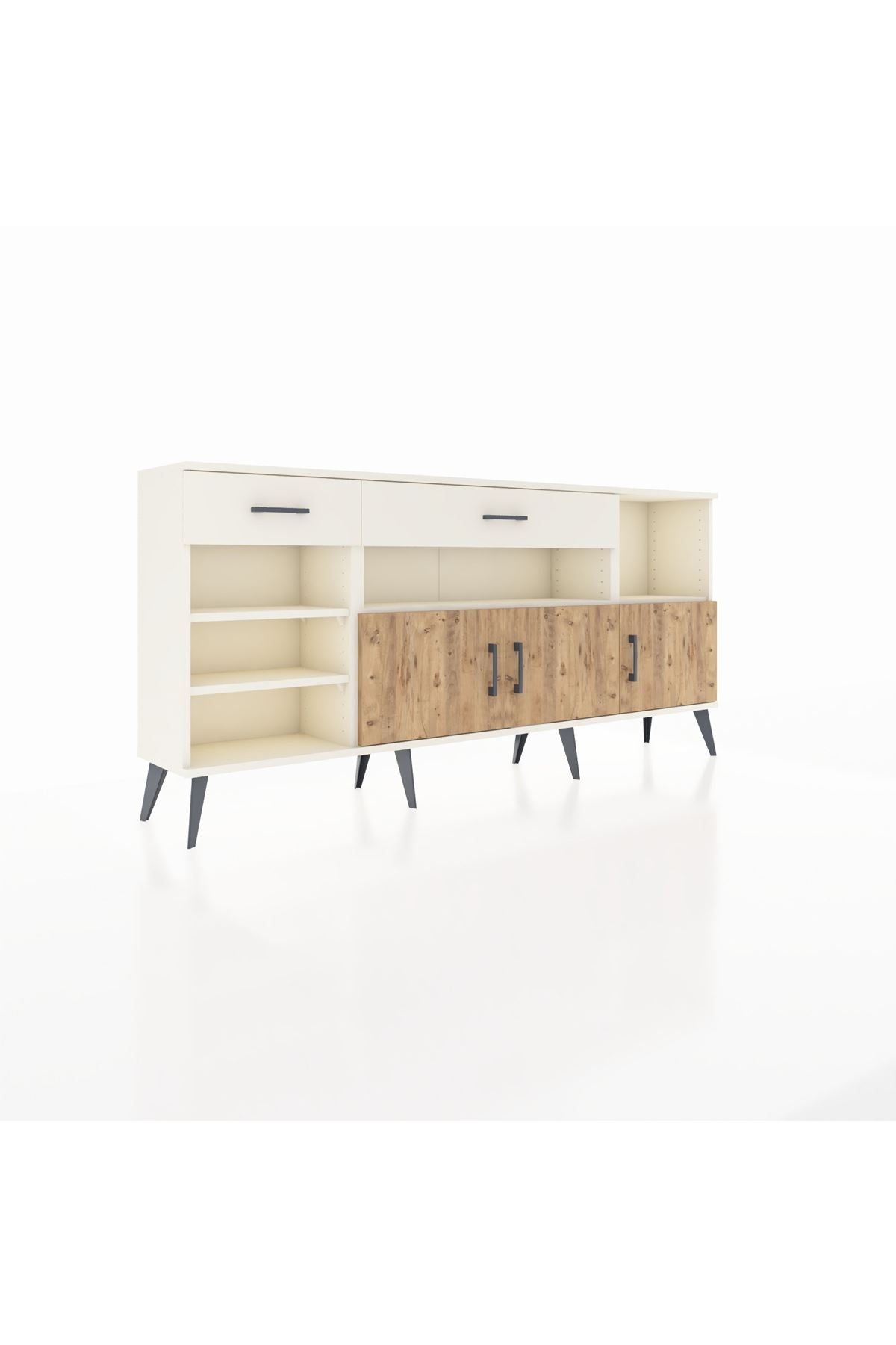 Arges Konsol 5 Raflı 2 Çekmeceli 3 Kapaklı 176x30x83 - S148M013V01A