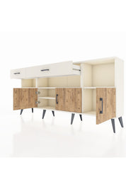 Arges Konsol 5 Raflı 2 Çekmeceli 3 Kapaklı 176x30x83 - S148M013V01A
